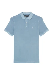 Herren Kurzarm-Poloshirt Piqué shaped / Blau