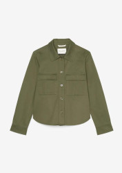 Damen Hemdjacke im Overshirt-Stil / khaki