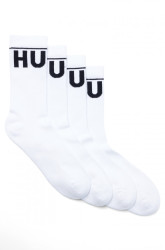 2er Pack Herren-Socken mit Logo / Weiß