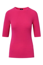 Damen Pullover aus Rippstrick / Pink