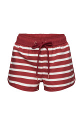 Gestreifte Beach-Shorts / Rot