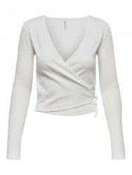 Damen Cropped Shirt ONLEMMA / Weiß