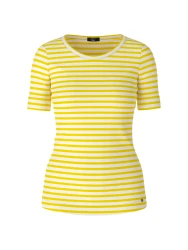 Damen T-Shirt mit Streifen / Gelb