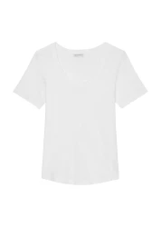 Damen V-Neck-T-Shirt regular / Weiß