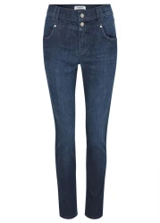 Damen Jeans Skinny Button / Blau