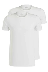 Ragman Herren T-Shirt 2er-Pack Body Fit / Weiß