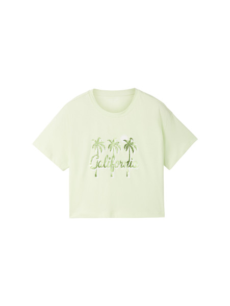 Kinder Cropped T-Shirt mit Print