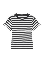 Damen Streifen T-Shirt / Schwarz
