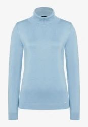 Rollkragenpullover / Blau