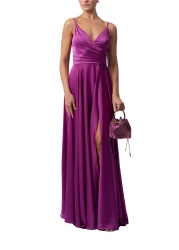 Abendkleid mit Herz-Ausschnitt / violett