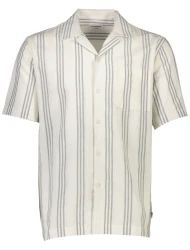 Seersucker-Hemd mit Resort-Kragen / Weiß