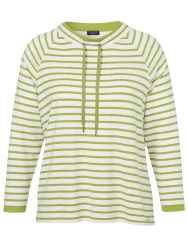 Damen Sweatshirt Ringelmuster / Limone