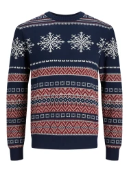 Herren Strickpullover JORSNOWBALL / Dunkelblau